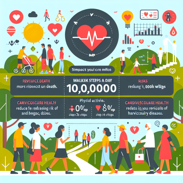 Camminare 10mila passi al giorno per ridurre il rischio di morte e malattie cardiovascolari